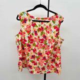 Talbots Women's Size 2X Peach Floral Sleeveless Shirt