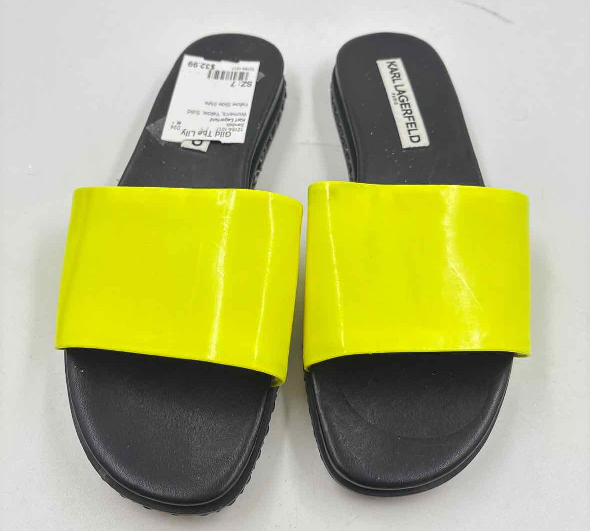 Karl Lagerfeld Women's Shoe Size 7 Yellow Solid Sandals