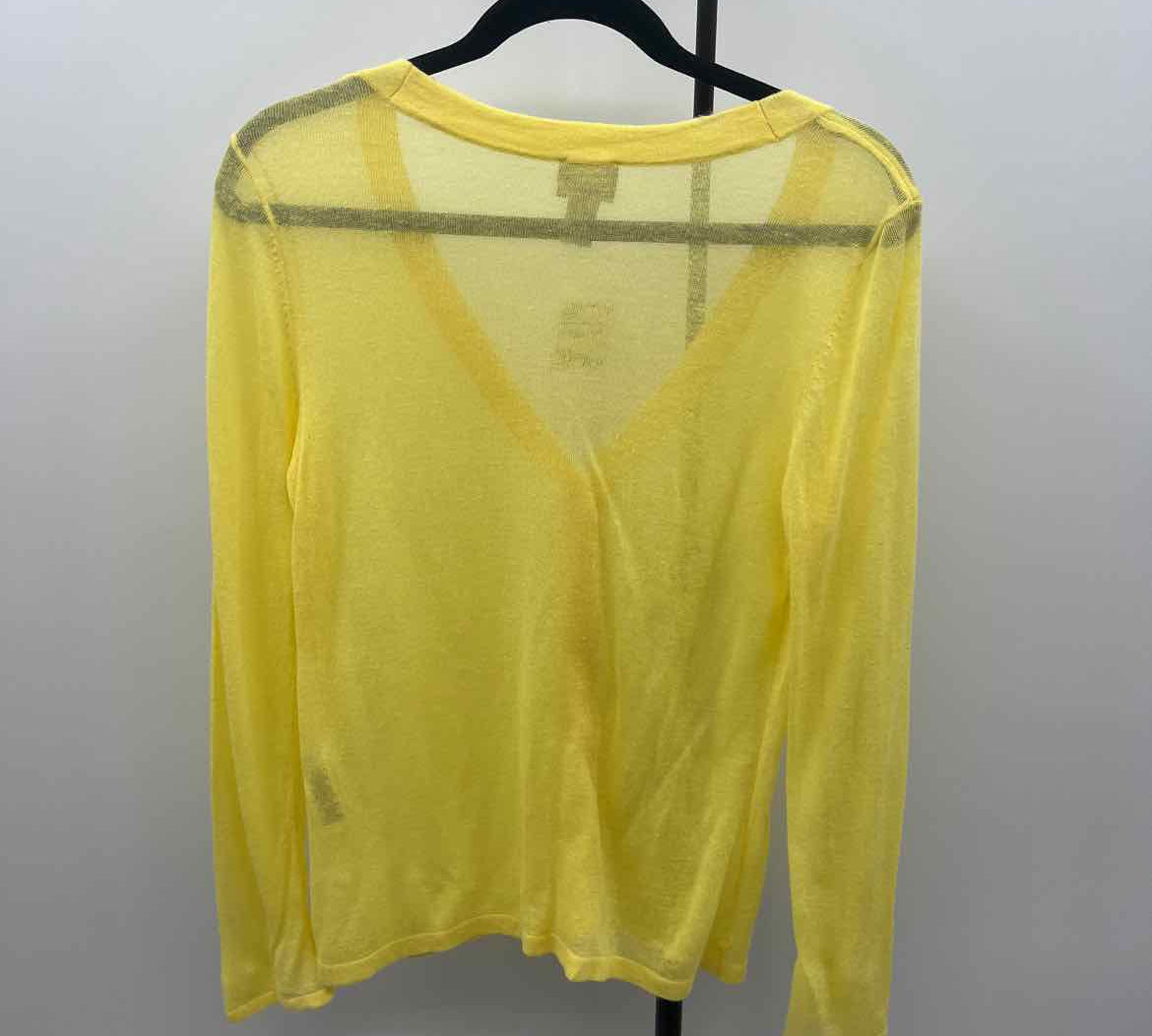 Chico's Women's Size S Yellow Solid Cardigan