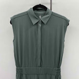 Lou & Grey Women's Size 2 Green Solid Jumper