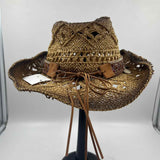 Unbranded Women's Brown Woven Cowboy Hat