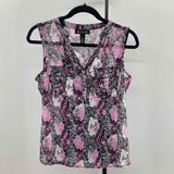 Inc Women's Size M Black Snakeskin Sleeveless Shirt
