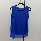 Adrienne Vittadini Women's Size S Royal Blue Heathered Sleeveless Shirt