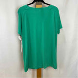 Jockey Women's Size XL Green Solid Short Sleeve Shirt