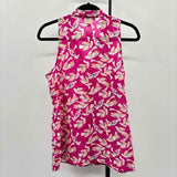 Banana Republic Women's Size S Magenta Birds Sleeveless Shirt