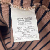 Z Supply Women's Size XS Mocha Stripe Long Sleeve Shirt