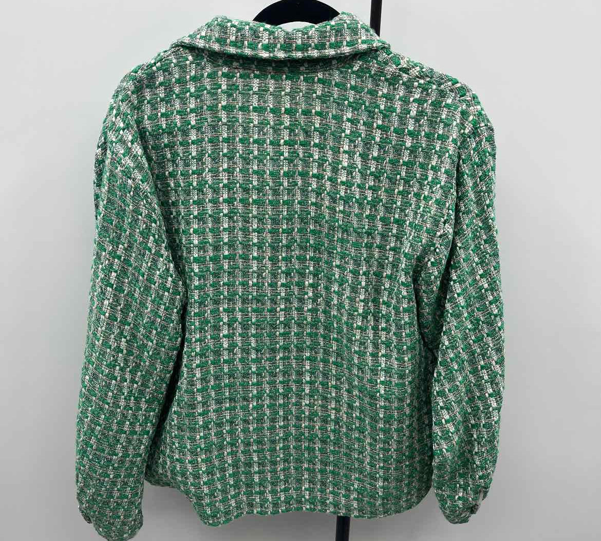 Maeve Junior's Size M Green Tweed Jacket