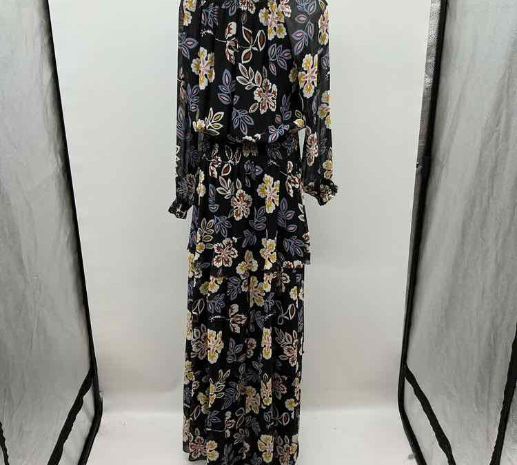 Tory Burch Women's Size 6 Navy Floral Dress