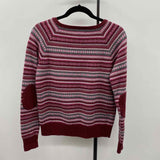 Bass Women's Size L maroon Fair Isle Sweater
