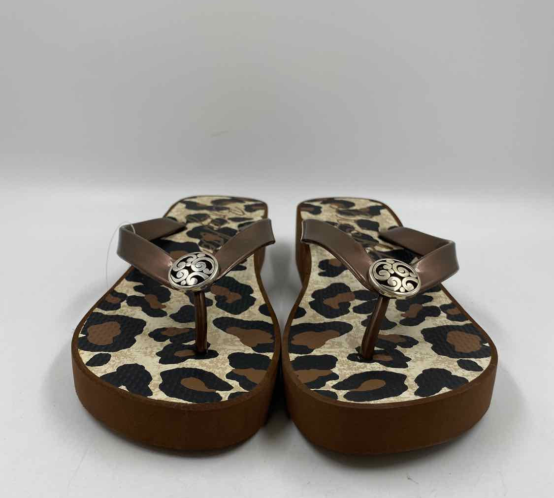 Brighton Women's Shoe Size 8 Brown Animal Print Sandals