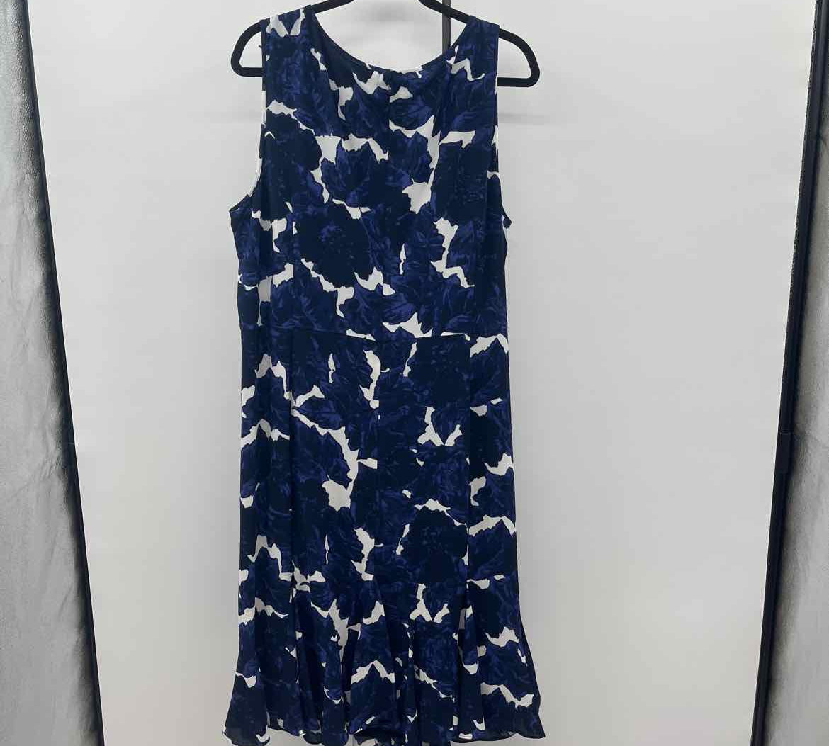 Talbots Women's Size 22W Navy Abstract Dress