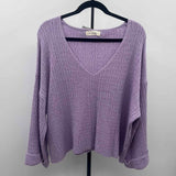 By Together Women's Size M Lavender Textured Sweater