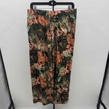 Denim & Co Women's Size 10 Green Floral Pants