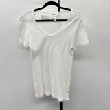 Michael Stars Women's Size M/L White Solid Short Sleeve Shirt