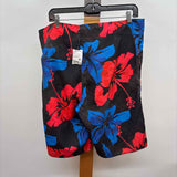 RSQ Men's Size L Black Floral Swim Trunks