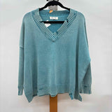 She + Sky Women's Size One Size Blue Faded Sweater