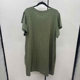 terra & sky Women's Size 2X Green Stripe Dress