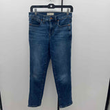 Madewell Junior's Size 4P Blue Solid Jeans