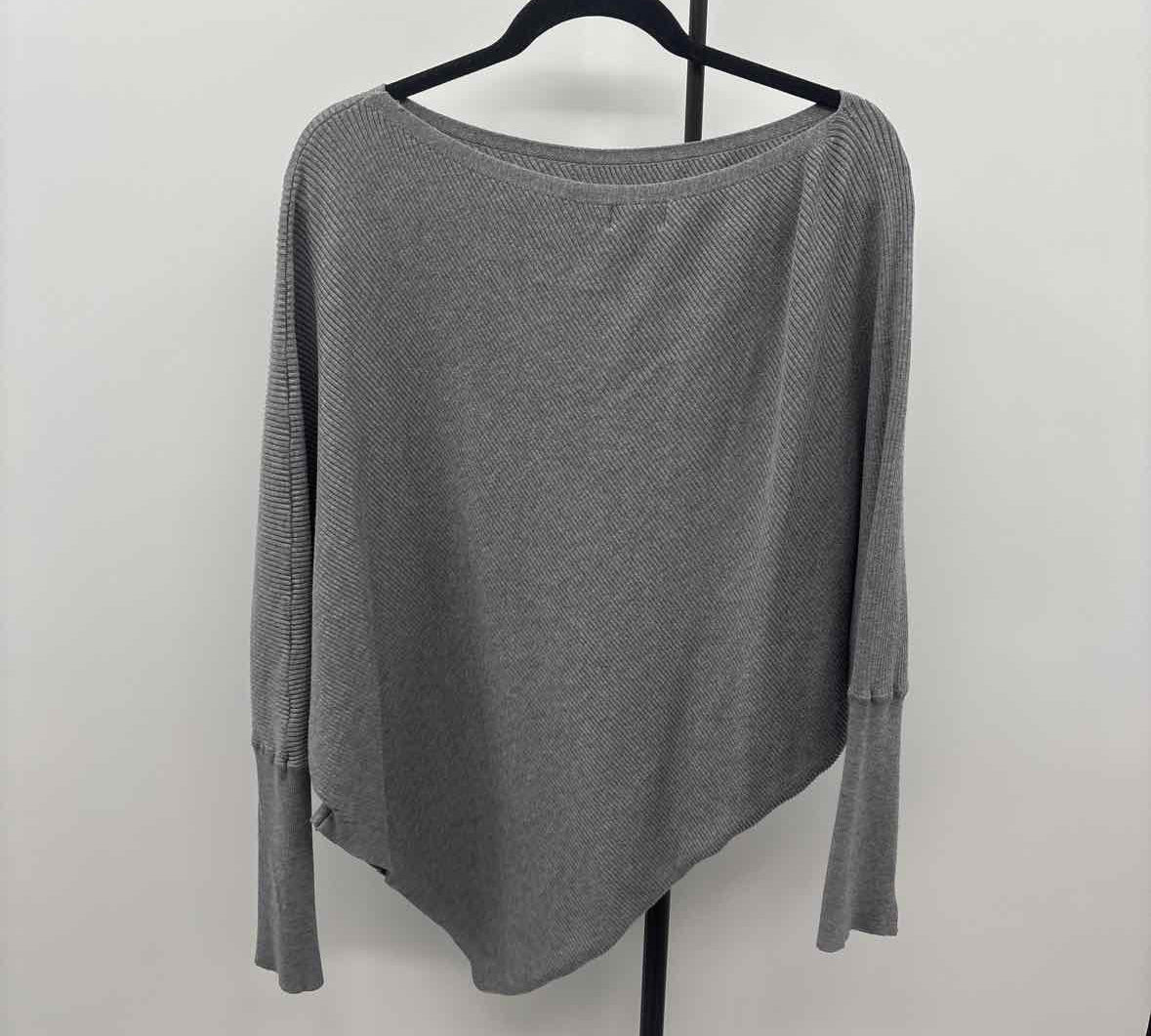 Bluivy Women's Size L Gray Ribbed Long Sleeve Shirt