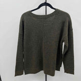 Lucky Brand Women's Size S Green Solid Sweater