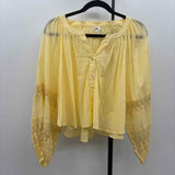 Aerie Women's Size S Yellow Leaf Long Sleeve Shirt