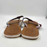 Tommy Bahama Women's Shoe Size 9 Blue Stripe Flip Flops