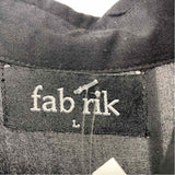 Fab'rik Women's Size L Black Embroidered Long Sleeve Shirt