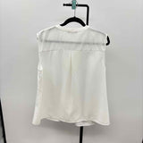 Gaharu Women's Size XXL White Solid Sleeveless Shirt