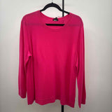 Talbots Women's Size 2X Pink Solid Sweater