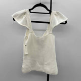 Anthropologie Junior's Size XS Ivory Ribbed Tank