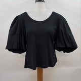 Rails Women's Size XL Black Solid Short Sleeve Shirt