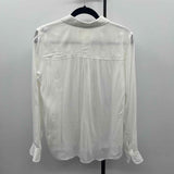 Lucky Brand Women's Size S White Solid Long Sleeve Shirt