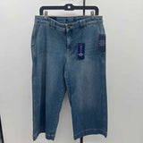 Chaps Women's Size 10 Blue Solid Jeans
