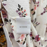 Jane & Dilancey Women's Size L Ivory Floral Long Sleeve Shirt
