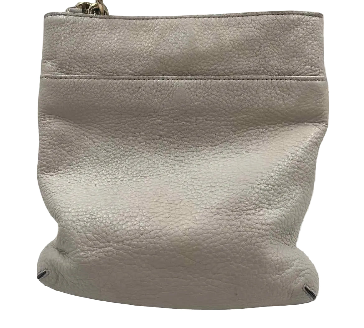 MICHAEL KORS Ivory Pebble Leather HAMILTON Crossbody Purse (PFC)