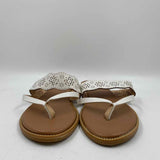 XOXO Women's Shoe Size 10 Ivory Laser Cut Sandals