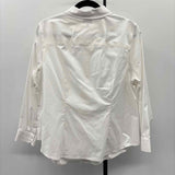Talbots Women's Size 16P White Solid Long Sleeve Shirt