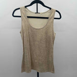 Tahari Women's Size M Gold Shimmer Tank