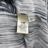Bella Dahl Women's Size L Blue lines Long Sleeve Shirt