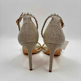 Badgley Mischka Women's Shoe Size 9 Gold Rhinestones Heels