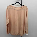 Falls Creek Women's Size 3X Blush Solid Long Sleeve Shirt