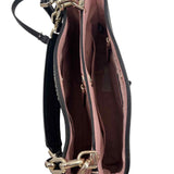 Interior KATE SPADE Black Pebbled Leather Convertible Chain Shoulder Strap & Optional Crossbody