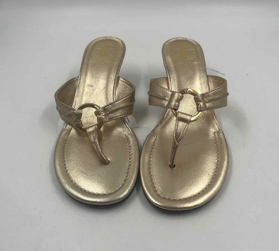 Lilly Pulitzer Women's Shoe Size 6 Gold Shimmer Sandals