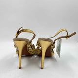Tory Burch Women's Shoe Size 7.5 Gold Laser Cut Heels