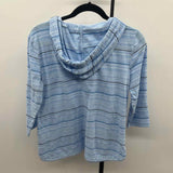 Talbots Women's Size MP Blue Stripe Long Sleeve Shirt