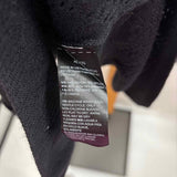 White House Black Market Women's Size XL Black Open Weave Cardigan