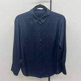 Banana Republic Women's Size MP Navy Solid Long Sleeve Shirt