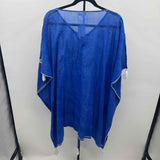Debbie Katz Women's Size L Royal Blue Embroidered Coverup