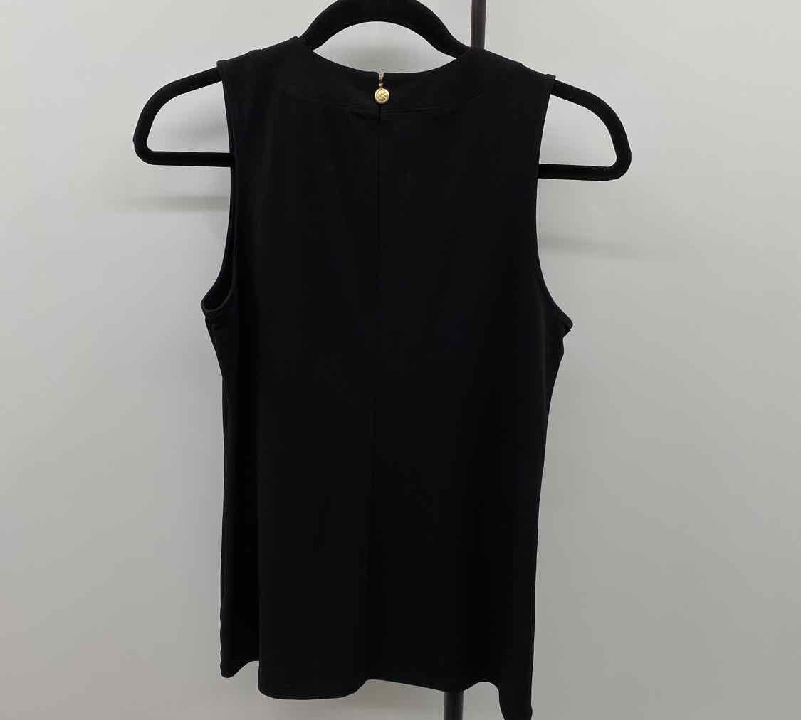 Michael Kors Women's Size S Black Solid Sleeveless Shirt