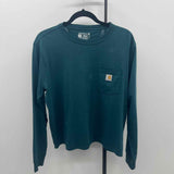 carhartt Women's Size M Green Solid Long Sleeve Shirt